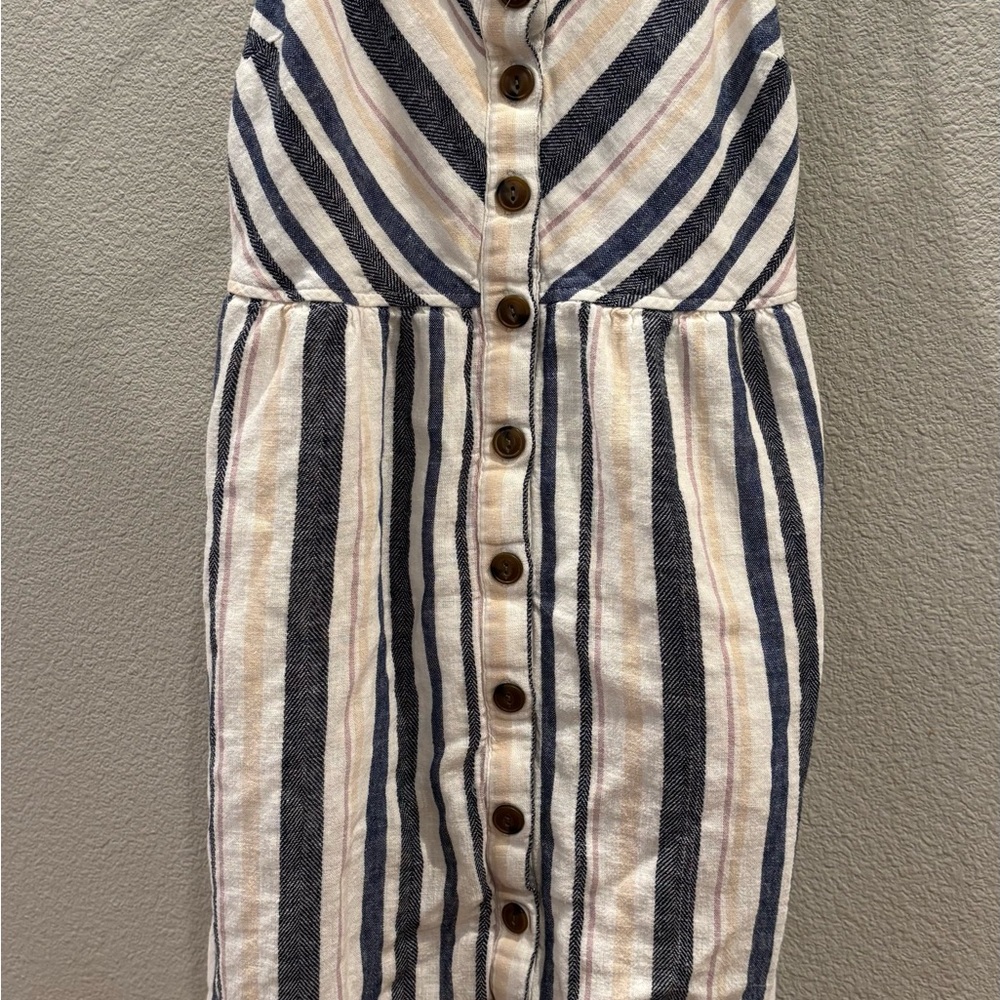 Striped Button-Down Dress + Pockets!